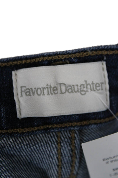 Favorite Daughter Women Bootcut Jeans Blue Cotton Blend High Rise Size 27