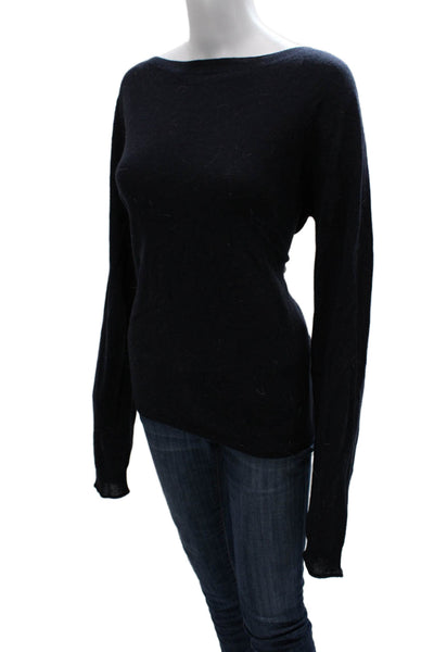 Toast Women Black Wool Boat Neck Pullover Long Sleeve Fall Size XL