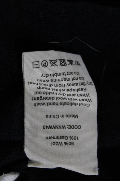 Toast Women Black Wool Boat Neck Pullover Long Sleeve Fall Size XL