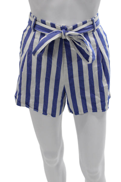 J Crew Unisex Striped Beach Shorts Blue Size 6