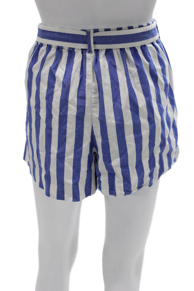 J Crew Unisex Striped Beach Shorts Blue Size 6