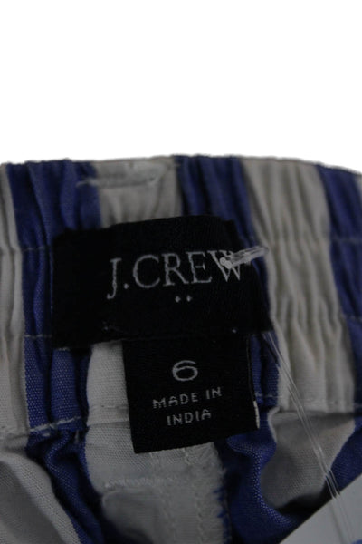 J Crew Unisex Striped Beach Shorts Blue Size 6