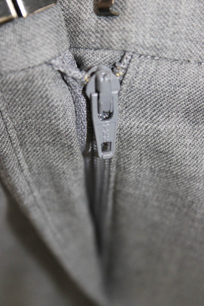 Fabiana Filippi Women Merino Wool Gray Ankle Pants Zip Inseam 27 Size S
