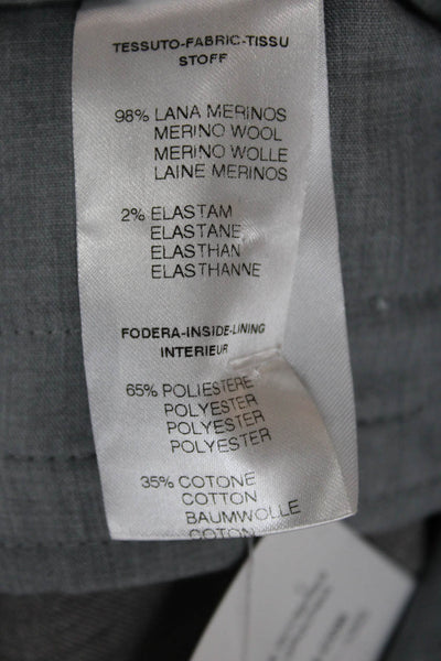 Fabiana Filippi Women Merino Wool Gray Ankle Pants Zip Inseam 27 Size S