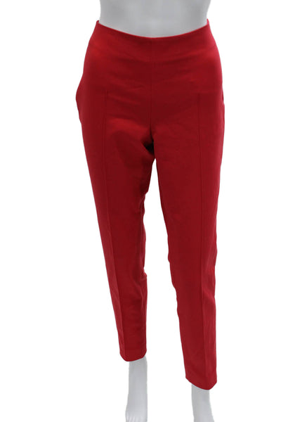 Akris Womens Red Cotton Dress Pants Size 6