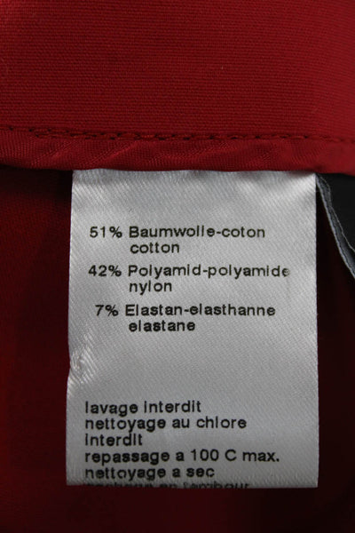 Akris Womens Red Cotton Dress Pants Size 6