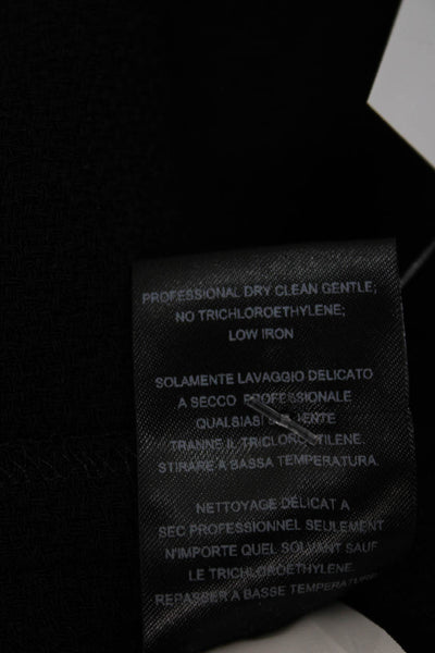 Narciso Rodriguez Womens Sheath Dress Black Virgin Wool Mid Calf Size 42