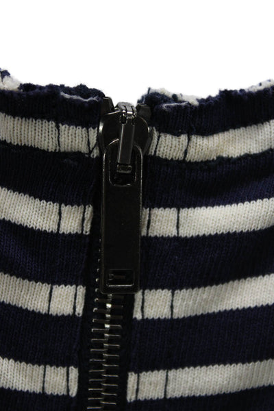Derek Lam Women Tunic Striped Blue Cotton Sleeveless Round Neck Size 4