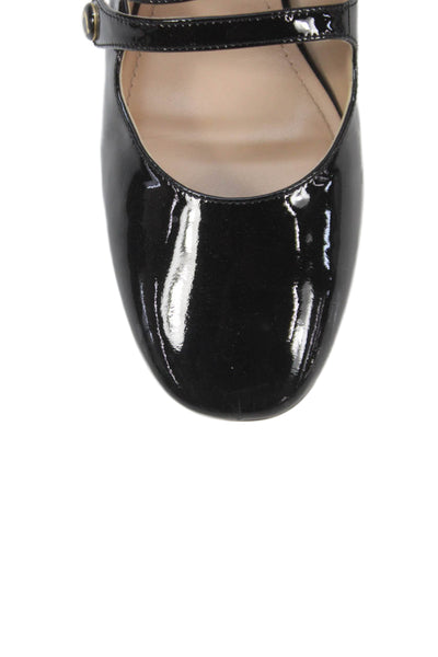 Coach Womens Angelina Patent Leather Mary Jane Heels Black Size 8