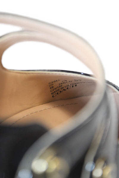 Coach Womens Angelina Patent Leather Mary Jane Heels Black Size 8