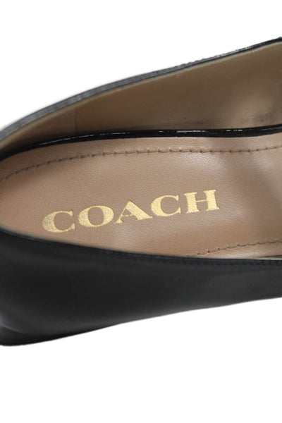 Coach Womens Angelina Patent Leather Mary Jane Heels Black Size 8