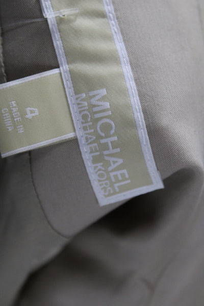 Michael Michael Kors Women Beige Military Jacket Size 4