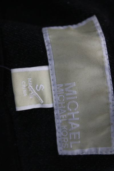 Michael Michael Kors Womens Biker Black Cotton Long Sleeve Jacket Size S