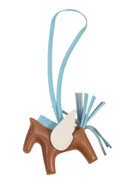 Hermes Unisex Leather Brown Pegasus Handbag Charm