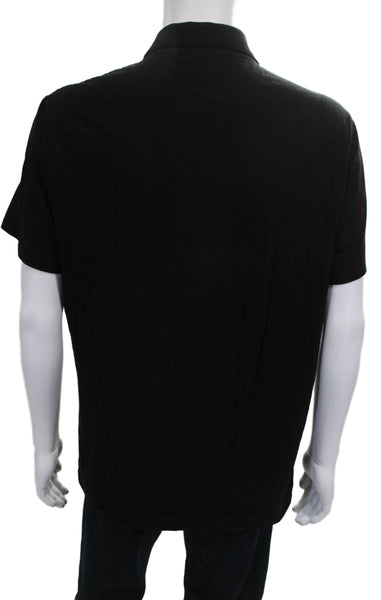 Lacoste Mens Cotton Short Sleeve Casual Polo Black Size 6