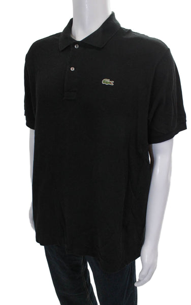 Lacoste Mens Cotton Casual Short Sleeve Polo Shirt Black Size 7