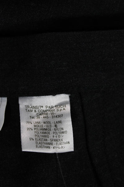 Transit Par Such Women Gray Wool Dress Pants Button Size 3
