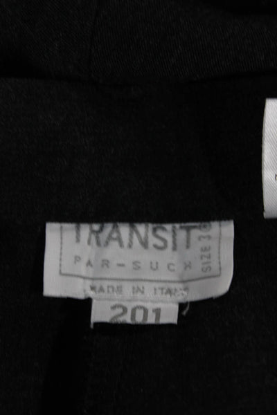 Transit Par Such Women Gray Wool Dress Pants Button Size 3