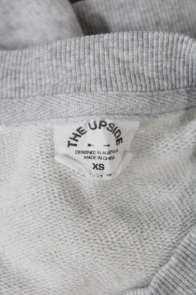 The Upside Women Organic Cotton Pullover Crew Neck Gray Long Sleeve Size XS