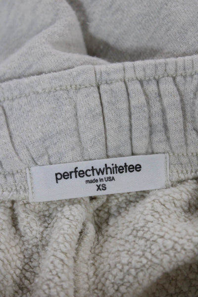 Perfect White Tee Unisex Adults Gray Cotton Sweatpants Drawstring Size XS