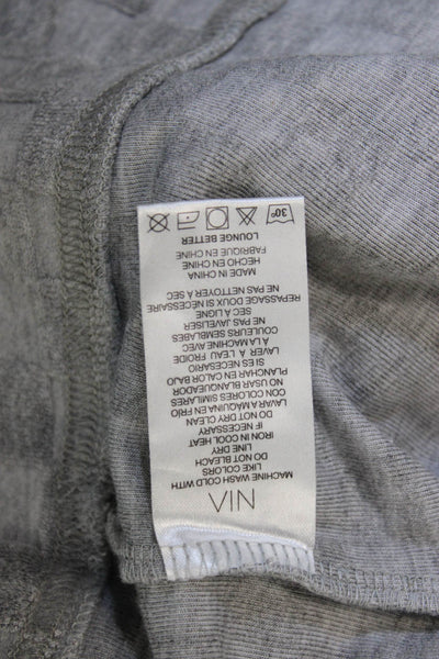 NIA Women Gray Full Zip Hoodie Rayon Check Long Sleeve Size XS
