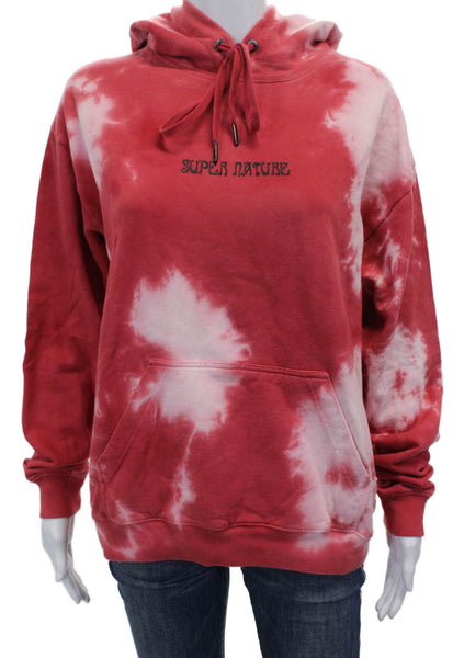 Ksubi Unisex Adults Tie Dye Cotton Pullover Red Long Sleeve Size XS