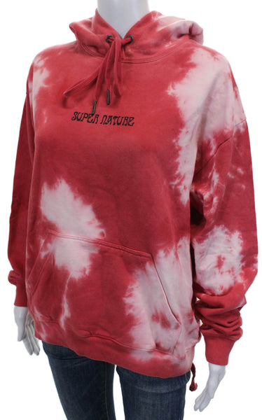 Ksubi Unisex Adults Tie Dye Cotton Pullover Red Long Sleeve Size XS