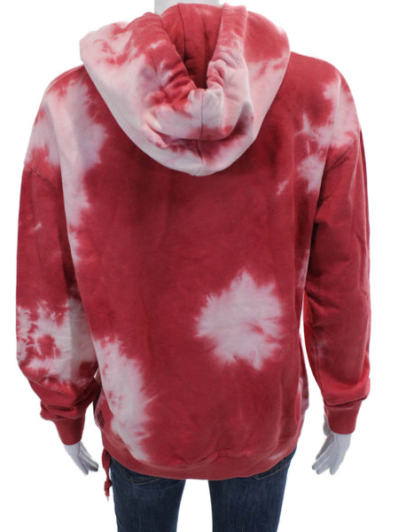 Ksubi Unisex Adults Tie Dye Cotton Pullover Red Long Sleeve Size XS