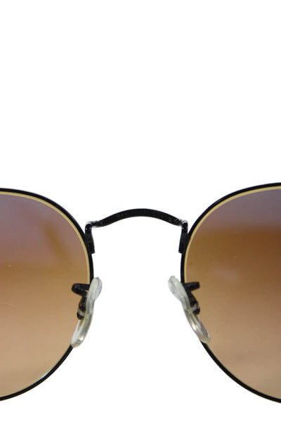 Ray Ban Women's Round Lens Aviator Black Sunglasses