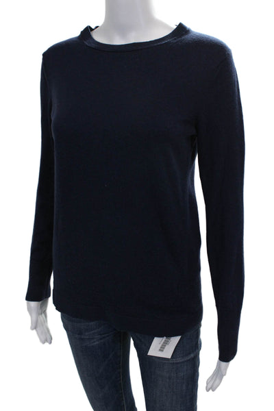 Banana Republic Women Merino Wool Pullover Crew Neck Sweater Blue Size M