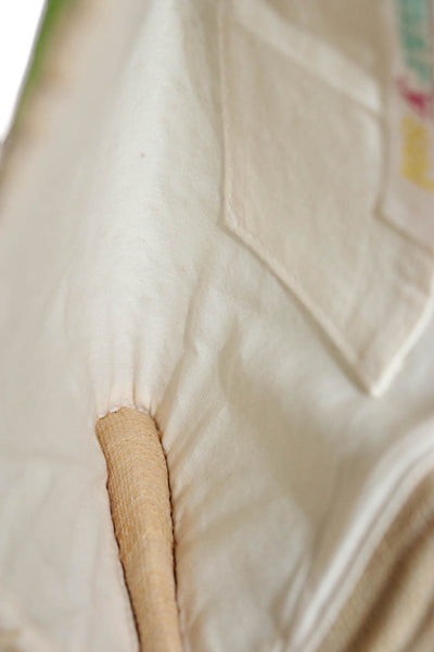 mar Y sol Womens Ruffled Front Button Closure Clutch Handbag Beige