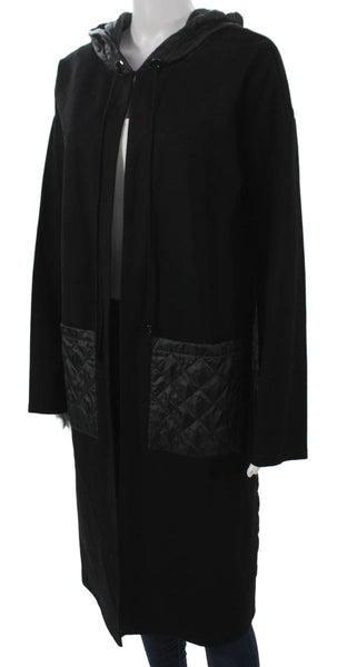 Joseph Ribkoff Women Cardigan Black Rayon Long Sleeve Open Front Size 12