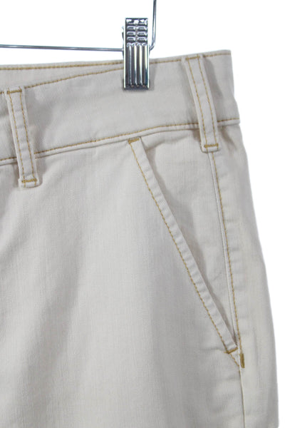 Pilcro Anthropologie Women Flared Jeans High Rise Ivory Size 31