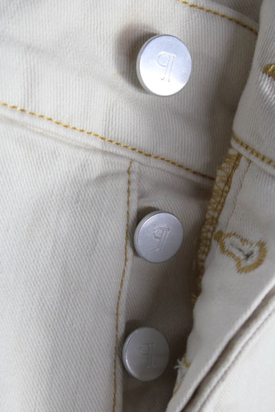 Pilcro Anthropologie Women Flared Jeans High Rise Ivory Size 31