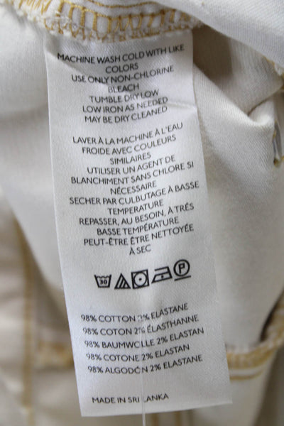 Pilcro Anthropologie Women Flared Jeans High Rise Ivory Size 31