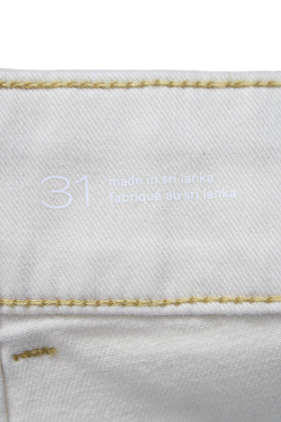 Pilcro Anthropologie Women Flared Jeans High Rise Ivory Size 31
