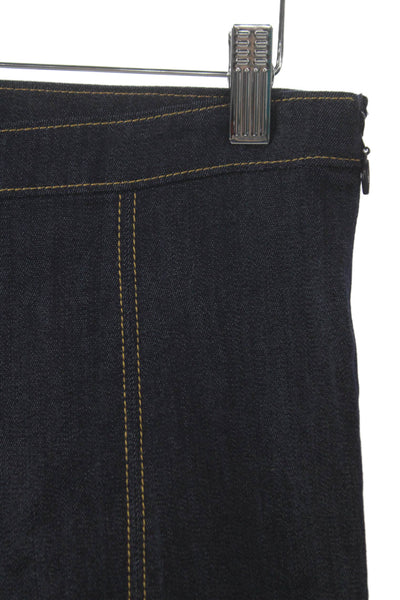 Cinq A Sept Womens Flared Jeans Blue Cotton High Rise Zip Size 4