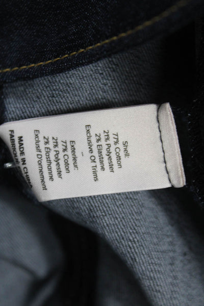 Cinq A Sept Womens Flared Jeans Blue Cotton High Rise Zip Size 4