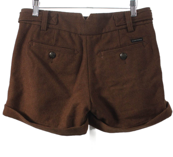 Sanctuary Womens Tailored Shorts Brown Polyester Button Size 26