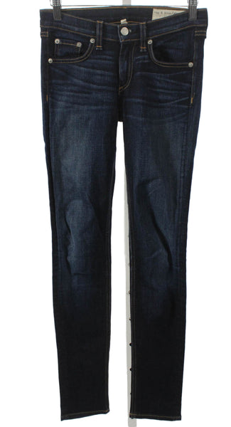 Rag & Bone Jean Womens Skinny Jeans Blue Mid Rise Size 24