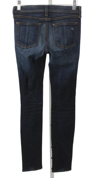 Rag & Bone Jean Womens Skinny Jeans Blue Mid Rise Size 24