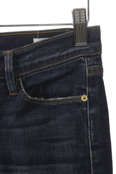 Frame Women Skinny Jeans Blue Mid Rise Cotton Blend Button Size 24