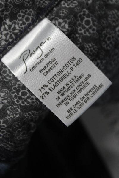 Paige Womens Bootcut Jeans Blue Mid Rise Cotton Blend 30in Size 26