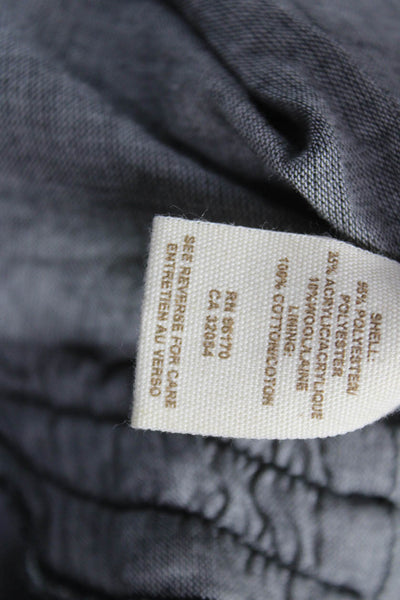 Free People Womens Cardigan Gray Polyester Long Sleeve Round Neck Size M
