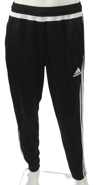 Adidas Unisex Adults Track Pants Black Striped Polyester Pull On Size L