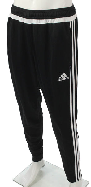Adidas Unisex Adults Track Pants Black Striped Polyester Pull On Size L