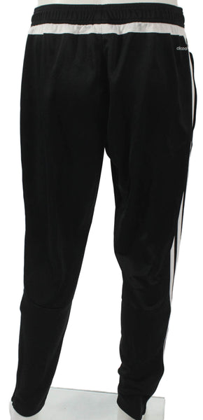 Adidas Unisex Adults Track Pants Black Striped Polyester Pull On Size L