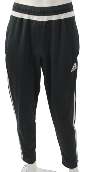 Adidas Unisex Adults Track Pants Black Striped Polyester Size L
