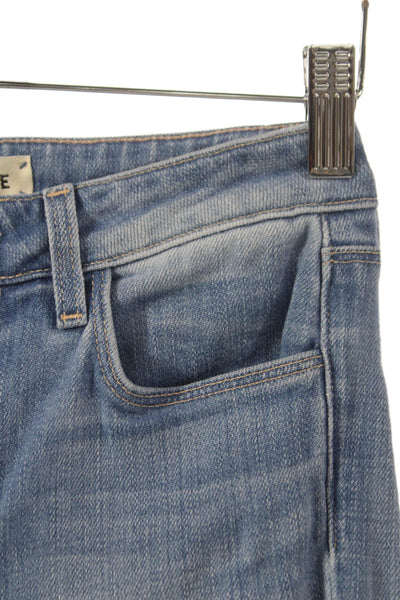 L'Agence Women Cropped Jeans Blue Button Cotton Blend Size 23