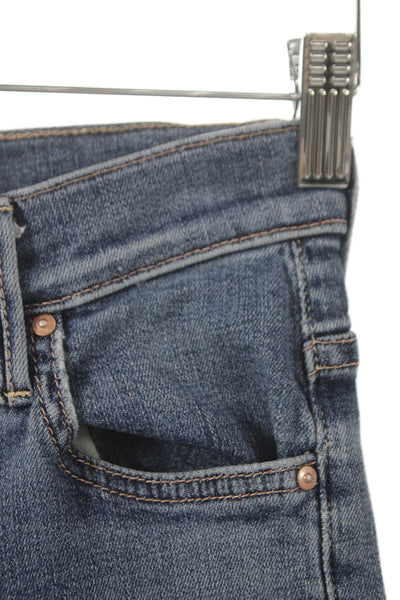 Mother Women Blue Ankle Jeans Mid Rise Button Fly Inseam 26 Size 23